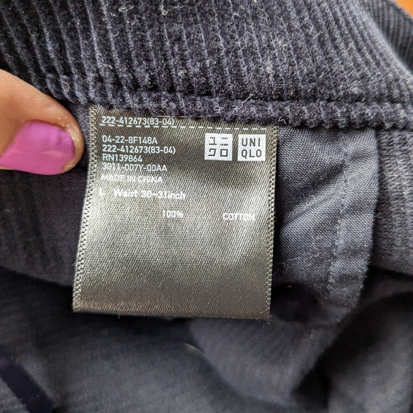 Uniqlo Women Navy 100% Cotton Corduroy Skirt, Size L - Picture 4 of 7